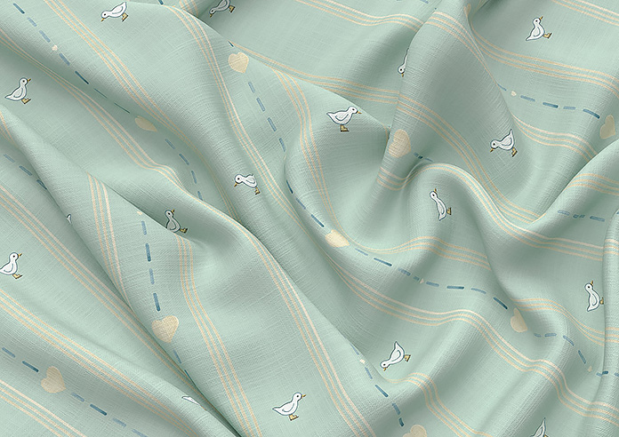 Puddle Down, Duck Stripe Egg - Twist&Fit Roman Blind - Image 4